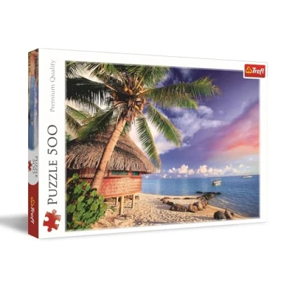 Image of Trefl Bora Island 500 Piece Jigsaw Puzzle Red 19&quot;x13&quot; Print, DIY Puzzle, Creative Fun, Classic for Adults and Children from 10 Years Old