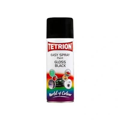 Image of Tetrion Easy Spray Paint, Gloss Black, 400 ml
