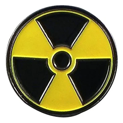 Image of Radioactive Danger Motif Symbol Metal Enamel Lapel Pin Badge XJKB3 37