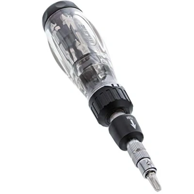 Image of InLine 43092 Flex Ratchet Screwdriver with Bit Holder 1/2 in 1 Black