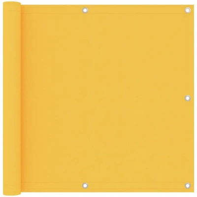 Image of vidaXL Balcony Screen Yellow 90x500 cm Oxford Fabric