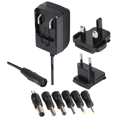 Image of Pro Elec PEL00405 12V, 1A AC/DC UK and Euro Power Supply with 6 Interchangeable DC Plugs