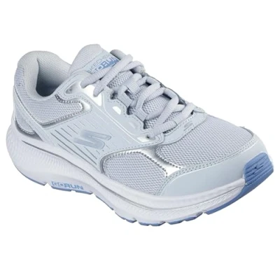 Image of Skechers GO RUN Consistent 2.0 Trainers, Women&#039;s, Size: 5, Light blue/silver Leather and textile