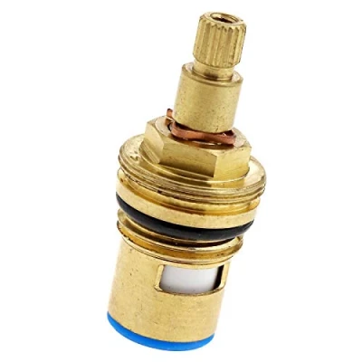 Image of ENET YINETTECH Universal Tap Valves Replacement Brass Ceramic Disc Insert Gland Cartridge 1/4 Quarter Turn 20 Teeth G 1/2&quot; 7.6mm