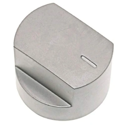 Image of Spares2go Control Knob Switch &amp; Shaft for Stoves 61EDO 61EHDO BL ST WH Oven Cooker Hob (Silver)