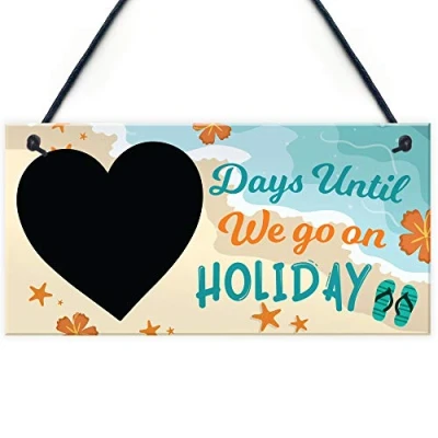 Image of RED OCEAN Chalkboard Days Until Holiday Countdown Plaque Novelty Travel Accessories Friendship Gifts