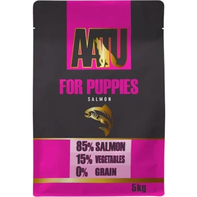 Image of AATU 85/15 Complete Dry Puppy Food, Salmon 5kg Food Alternative to Raw Feeding, High Protein. No Nasties, Fillers.