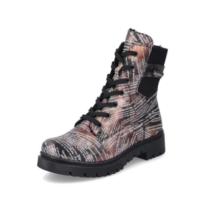 Image of Rieker Women&#039;s Combat Boots Y2421, Ankle Boots, Multi 00, 7.5 UK