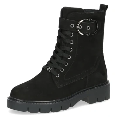 Image of CAPRICE Women&#039;s Lace Boot Flat 9 25211 43 Ankle, Black Nubuck, 3.5 UK