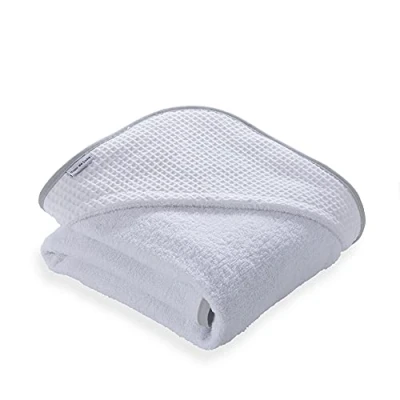 Image of Clair de Lune Waffle Hooded Baby Towel Perfect for Bath time White