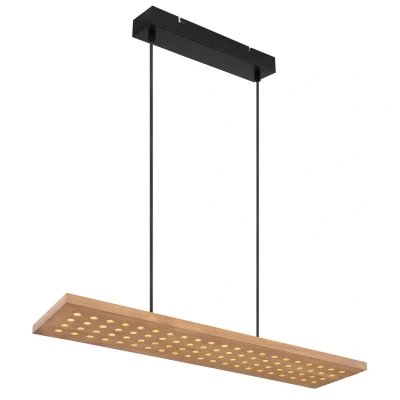 Image of Globo Dolores LED hanging light, matt black/light brown