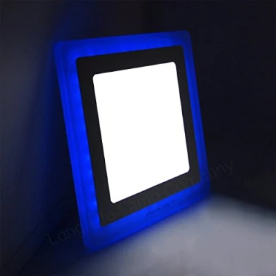 Image of 12w Square Recessed LED Ceiling Panel Light Dual Colour Cool White/Blue
