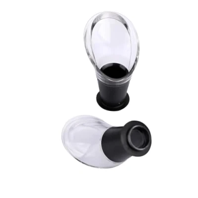 Image of Vacu Vin Wine Pourer Server Crystal 2 Pieces
