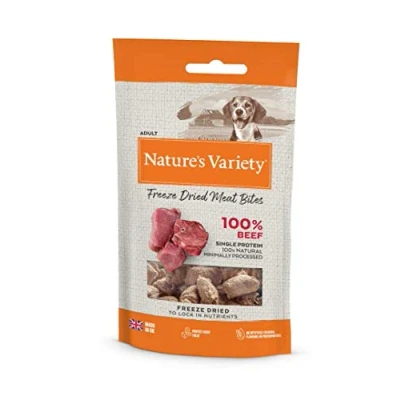 Image of Natures Menu NATURE&#039;S VARIETY FREEZE DRIED MEAT BITES BEEF (12 x 20g)
