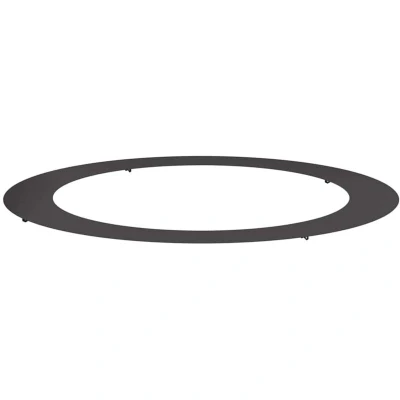 Image of vidaXL Large Metal Planter Black Decorative Inlays