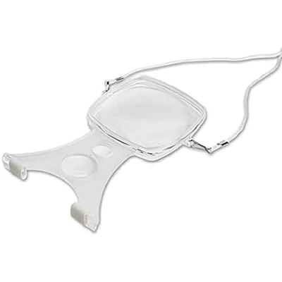 Image of Magnifying Glass with Neck Cord Zoom x2 White Mobiclinic