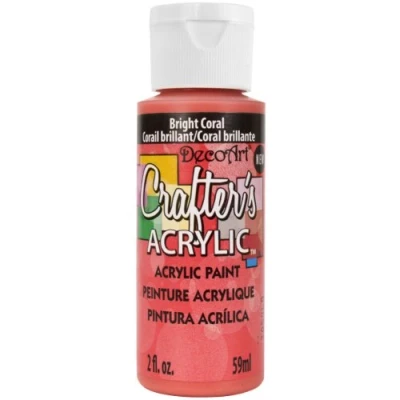 Image of DecoArt Acrylic Paint, Bright Coral, 59ml