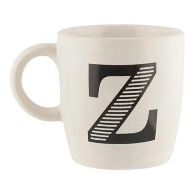 Image of FabFinds Hugga Mug with Initials Classic Ceramic Large Gift Coffee Cups 330ml (Z)