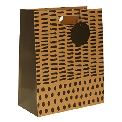 Image of Jungle Cat Print Large Gift Bag With Tag Wrapping Essentials