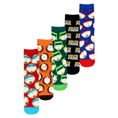 Image of United Labels South Park Socks for Men Men&#039;s Trainer Stockings 40 45 (Pack of 5), multicoloured,