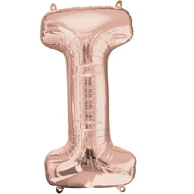 Image of Amscan 3657201 S/Shape:Letter I Rose Gold
