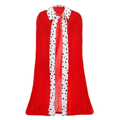 Image of Adults King Costume XLarge Red Velour King&#039;s Royal Robe Prince&#039;s Cape Fancy Dress
