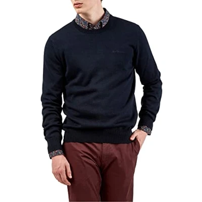 Image of Ben Sherman Mens Dark Navy Knitwear
