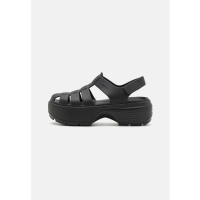 Image of Crocs Stomp Fisherman Sandal women&#039;s Sandals in Black