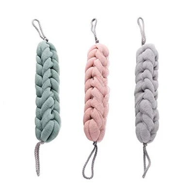 Image of Kaxich 3pcs Back Scrubber Mesh Shower Pouf Loofahs Deep Exfoliating Bath Puff Brush Sponges Removes Dead Skin Cells