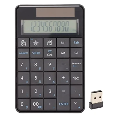 Image of Annadue 2 in 1 Wireless Numeric Keypad Calculator Numpad,29 Keys 2.4G Number Pad,Financial Accounting Numpad with USB Receiver for Notebook/Computer