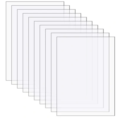 Image of 10 Pcs Clear Acrylic Sheets, 1mm Plastic DIY Sheet, Transparent Plexiglass Sheets Board with Protective Film, for Display Projects, Painting, Craft(15 x 10cm)
