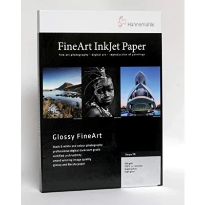 Image of Hahnemühle 10641673 Digital FineArt Baryta FB Paper 350 g/m² DIN A3+ 329 x 483 mm Bright White