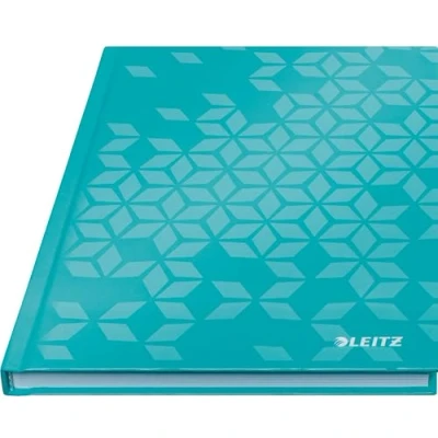 Image of Leitz A5 Hard Cover Notebook, Ice Blue (80 Sheets, Ruled, 90 gsm Ivory Paper, Wow Range)