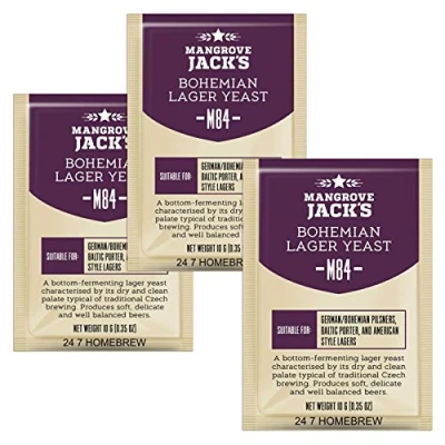 Image of 3X Mangrove Jack’s Yeast M84 Bohemian Lager Craft Series 10g Treats 23L