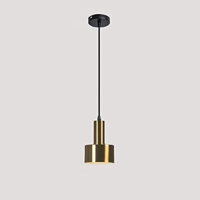 Image of Gold Modern Metal Pendant Lighting Industrial Hanging Mini Light Fixture Lamp for Kitchen Island, Dining Room, Barn, Bar, Hallway Ceiling Chandelier
