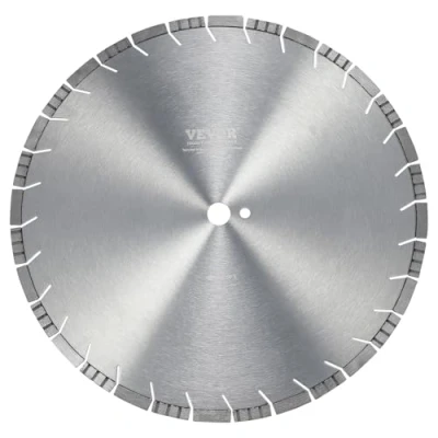 Image of VEVOR Diamond Blade, 18inch/450mm Concrete Saw Blade Wet or Dry, 0.47inch/12mm Slanted Teeth Segment Universal 1 inch/25.4 mm Center Hole Diameter, for Cement Board Tile Brick