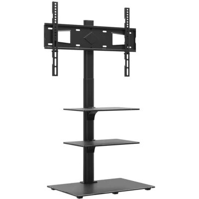 Image of vidaXL Corner TV Stand 3 Tiers for 32 65 Inch Black
