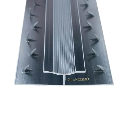 Image of Grandismo® Dual Carpet to Strip Gripper/Trim Metal Doorbar Threshold (Grey)