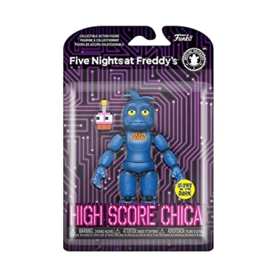 Image of Funko Action Figure: Five Nights At Freddy&#039;s (FNAF) High Score Chica the Chicken Glow In Dark Collectable Toy Gift Idea Official Merchandise