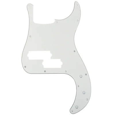 Image of Musiclily Pro 5 String 13 Hole Contemporary P Bass Pickguard for Fender Mexican Precision Bass, 3Ply Parchment