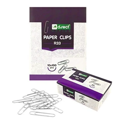 Image of D.RECT 007121, Metal Staples, Silver, 33mm, Pack of 10x100 pieces Total 1000