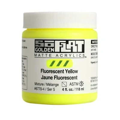 Image of Golden : SoFlat Matte Acrylic Paint 118ml Fluorescent Yellow