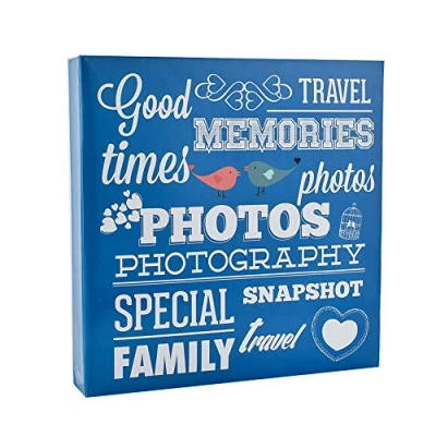 Image of Arpan Ring Binder Slip In Photo Album holds 500 6x4&quot;&quot;/ 10x15 cm Photos Blue