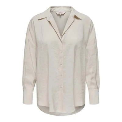 Image of ONLY Women&#039;s Onlzazima L/S Loose Shirt WVN, Antique White, S