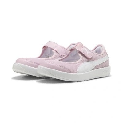 Image of PUMA COURTFLEX V3 LINA V PS Sneaker, Rose Mauve White, 1.5 UK Child