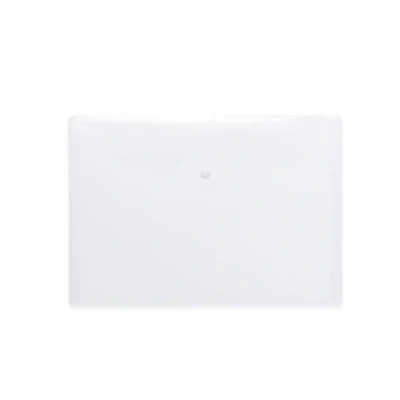 Image of HERMA 20068 Document Wallet, A4 Transparent White, Pack of 5, Small Pockets Envelope with Press Stud Fastening, Plastic for School, University, Office, Travel