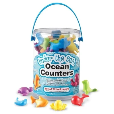 Image of Learning Resources Under the Sea Ocean Counters, Tub of 72 (Packaging May Vary)