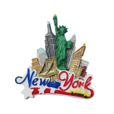 Image of 3D New York USA America Fridge Magnet Travel Souvenir Gift Refrigerator Magnetic Sticker Resin Craft