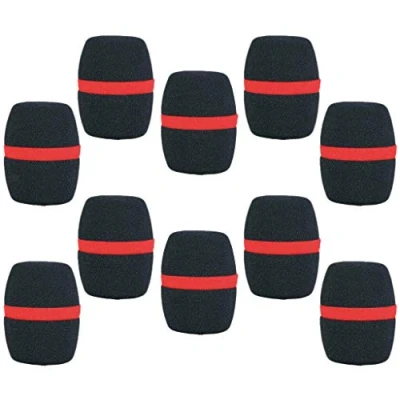 Image of Eighosee 10 Pcs Handheld Stage Microphone Windscreen Foam Mic Cover Karaoke Black