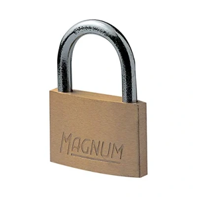 Image of Master Lock CAD50 Magnum Padlock with Brass Body and Key, 7,8 x 6 1,2 cm